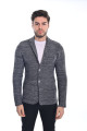 PARLIAMENT- BLACK WOOL JACKET WITH BUTTONS