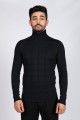 BLACK COLOR BASIC HIGH NECK SWEATER