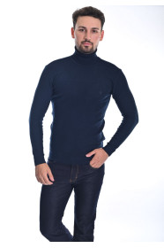 NAVY BLUE COLOR TURTLENECK SWEATER