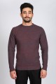 NAVY BLUE COLOR ROUND NECK WOOL BLEND SWEATER