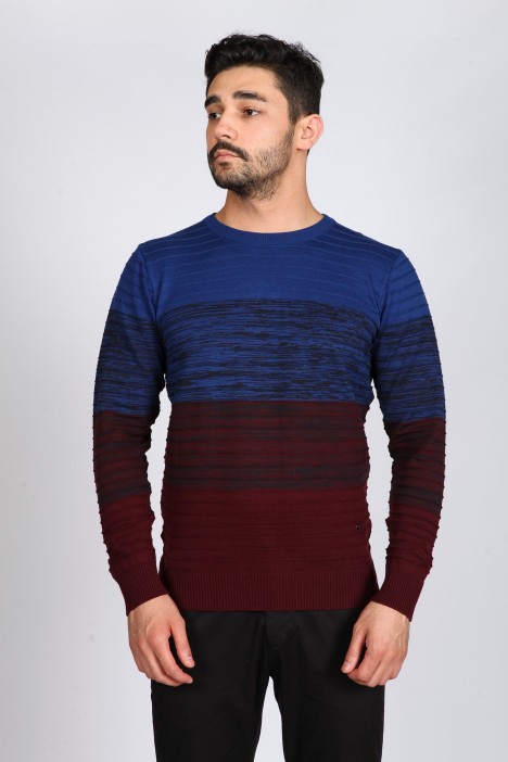 DARK BORDO COLOR CREW- NECK SWEATHER