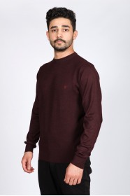  ROUND NECK WOOL SWEATER. MEDIUM-BOREDAUX