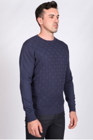 PARLIAMENT COLOR EMBOSSED TEXTURED WOOL SWEATER