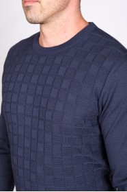 PARLIAMENT COLOR EMBOSSED TEXTURED WOOL SWEATER