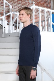 PARLIAMENT COLOR ROUND NECK WOOL BLEND SWEATER