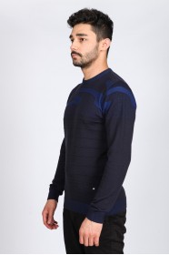 NAVY BLUE (VERSION-1) COLOR CREW- NECK SWEATHER