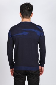 NAVY BLUE (VERSION-1) COLOR CREW- NECK SWEATHER