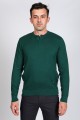 DARK BLUE COLOR CREW- NECK SWEATHER WİTH 2 BUTTONS
