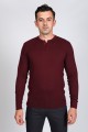 DARK BLUE COLOR CREW- NECK SWEATHER WİTH 2 BUTTONS