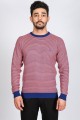 SAX BLUE COLOR COTTON KNIT SWEATER