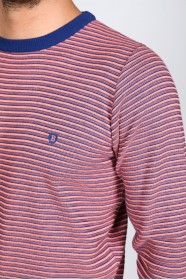 SAX BLUE COLOR COTTON KNIT SWEATER