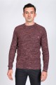 LILAC COLOR ROUND NECK WOOL BLEND SWEATER