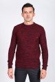 RED COLOR ROUND NECK WOOL BLEND SWEATER