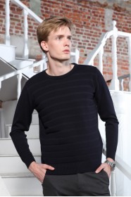CREW- NECK SWEATHER / NAVY BLUE