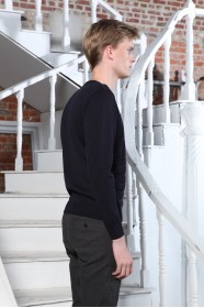 CREW- NECK SWEATHER / NAVY BLUE