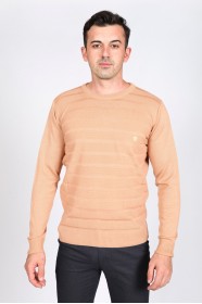 SALMON COLOR LONG SLEEVE CREWNECK SWEATHER