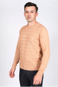 SALMON COLOR LONG SLEEVE CREWNECK SWEATHER