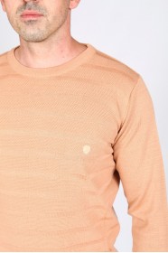 SALMON COLOR LONG SLEEVE CREWNECK SWEATHER