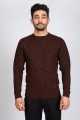 NAVY BLUE COLOR ROUND NECK WOOL BLEND SWEATER
