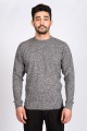 LIGHT BRICK COLOR ROUND NECK WOOL BLEND SWEATER