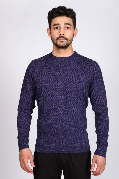 LILAC (VERSION-2) COLOR ROUND NECK WOOL BLEND SWEATER