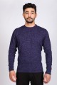 LIGHT BRICK COLOR ROUND NECK WOOL BLEND SWEATER