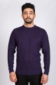 LIGHT BRICK COLOR ROUND NECK WOOL BLEND SWEATER