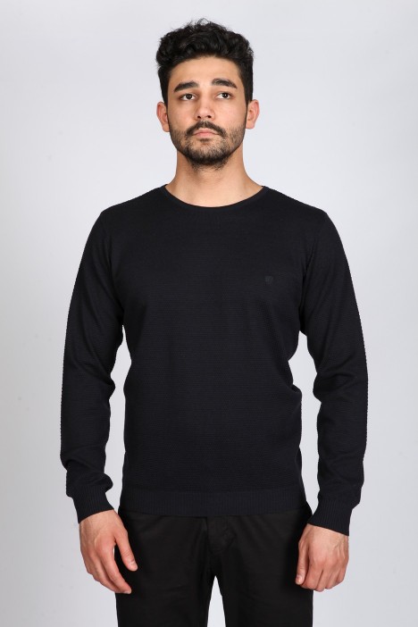 NAVY BLUE COLOR CREW- NECK SWEATHER