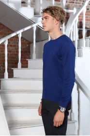 SAX BLUE COLOR CREW- NECK SWEATHER