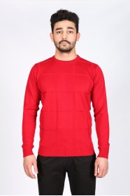 RED COLOR CREW- NECK SWEATHER