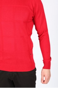 RED COLOR CREW- NECK SWEATHER