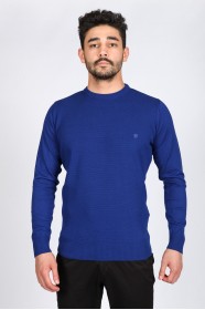 SAX BLUE COLOR CREW- NECK SWEATHER