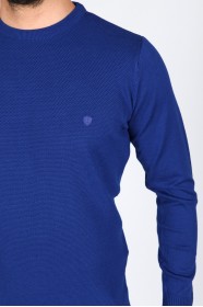 SAX BLUE COLOR CREW- NECK SWEATHER