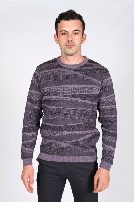 LİGHT PURPLE COLOR COTTON KNIT SWEATER
