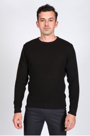 BLACK COLOR CREW- NECK SWEATHER