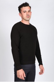 BLACK COLOR CREW- NECK SWEATHER