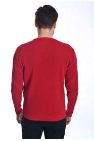 RED COLOR CREW- NECK SWEATHER