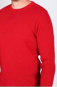 RED COLOR CREW- NECK SWEATHER