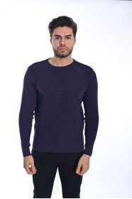 DARK PURPLE COLOR CREW- NECK SWEATHER