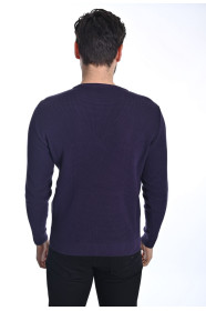 DARK PURPLE COLOR CREW- NECK SWEATHER