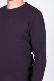 DARK PURPLE COLOR CREW- NECK SWEATHER