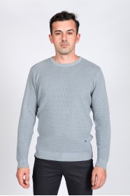 GRAY-BLUE COLOR CREW- NECK SWEATHER