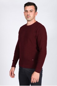 CREW- NECK SWEATHER DARK BORDO COLOR