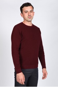 CREW- NECK SWEATHER DARK BORDO COLOR