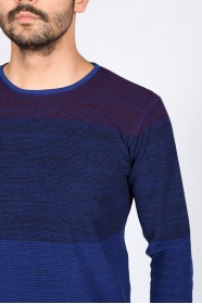 SAX BLUE COLOR CREW- NECK SWEATHER