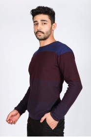 DARK PURPLE COLOR CREW- NECK SWEATHER