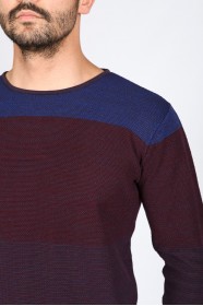 DARK PURPLE COLOR CREW- NECK SWEATHER