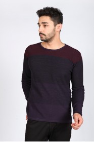 DARK PURPLE (VARIANT-2) COLOR CREW- NECK SWEATHER