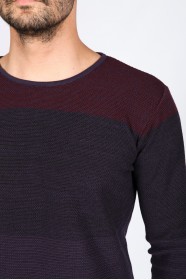 DARK PURPLE (VARIANT-2) COLOR CREW- NECK SWEATHER