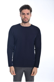 ﻿﻿ Yün Comfort Bisiklet Yaka Lacivert